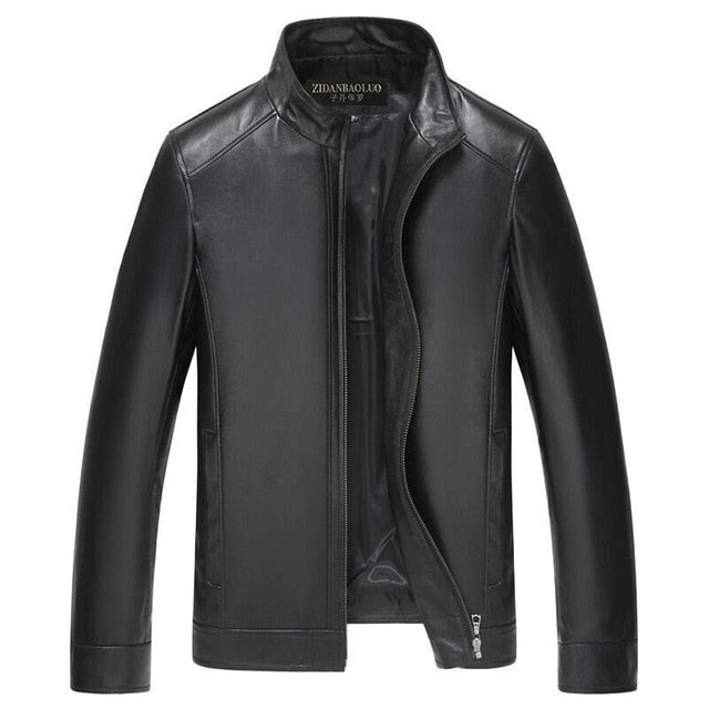 SHUJIN Winter Mens Genuine Leather Jackets Brand Real 100% Sheepskin Coat Jaqueta Couro Male Genuine Leather Jacket for Men