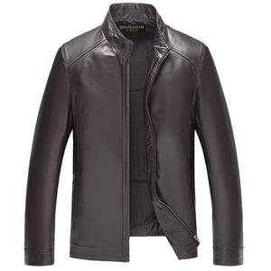 SHUJIN Winter Mens Genuine Leather Jackets Brand Real 100% Sheepskin Coat Jaqueta Couro Male Genuine Leather Jacket for Men